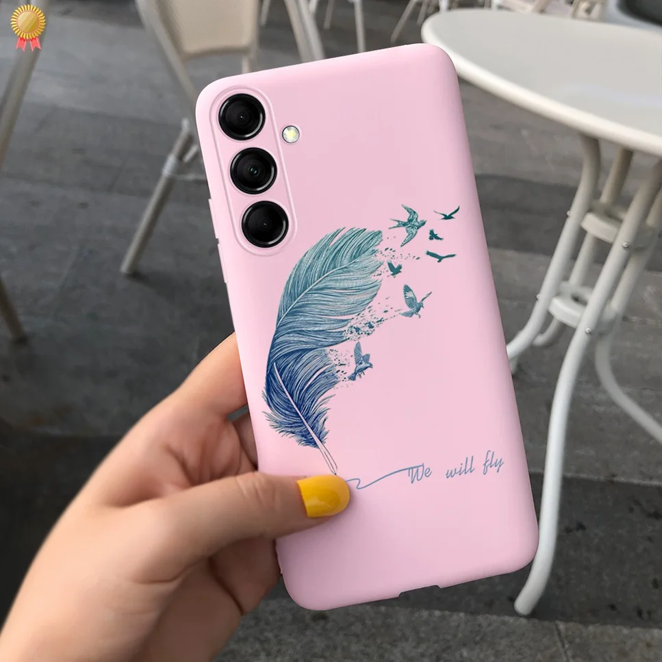 For Samsung F54 5G Cases Cute Cartoon Shockproof Black Pink Silicone For Samsung Galaxy F54 F54 5G Phone Case Bumper Funda