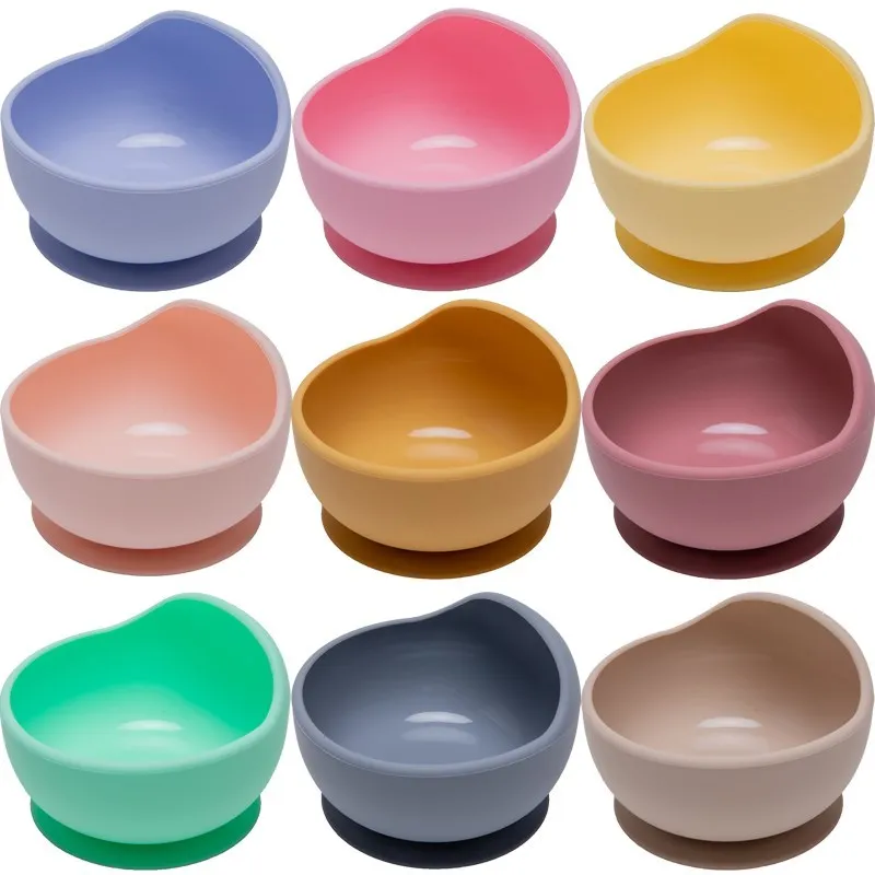 

Silicone Baby Feeding Bowl Tableware for Kids Waterproof Suction Bowl BPA Free Children's Dishes Kitchenware Baby Stuff