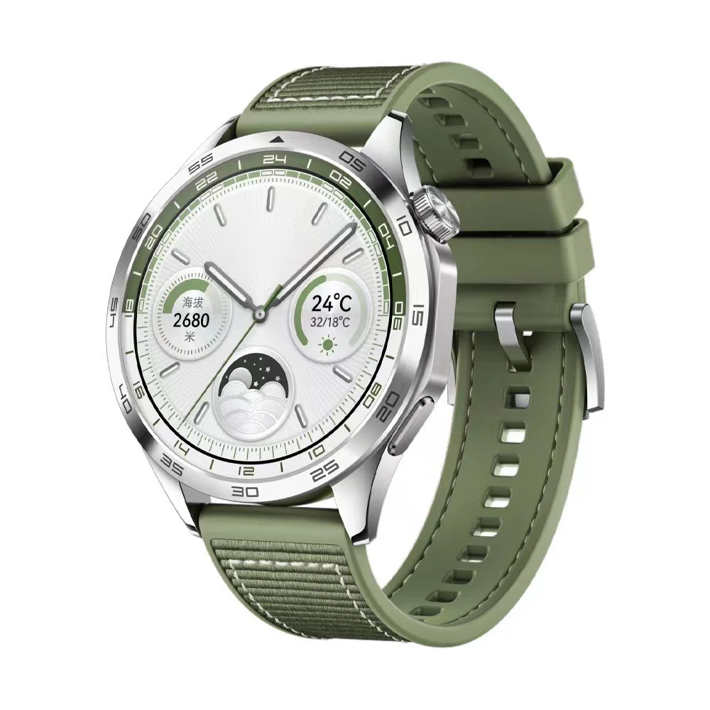 22mm Braided Nylon Silicone Strap - Versatile and Stylish Watch Band