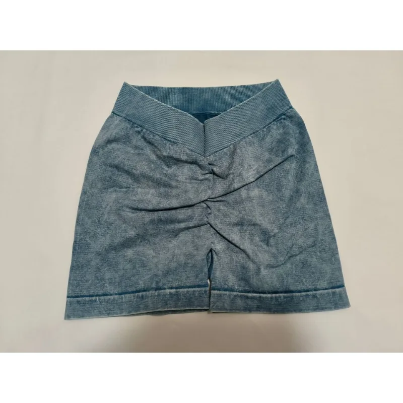 Seamless V Waist Shorts Women Frosted Water Wash Shorts Stretchy High Waist Workout Running Sexy Hip Liftting Yoga Shorts Best Sellers In Women's Clothing