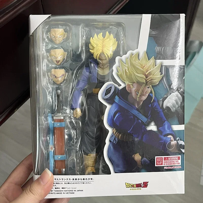 Anime Dragon Ball Trunks Action Figure Trunks Boy From Future Dragonball Shf Figurine Toy Christmas Collection Gift Toy