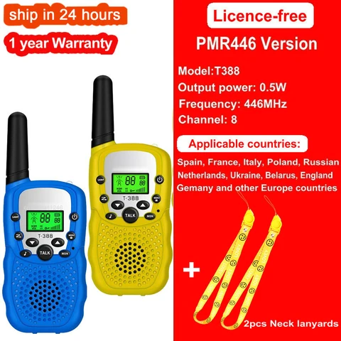 Children's Walkie Talkie Kids Mini Toys Handheld Transceiver 3KM Range UHF Radio Lanyard Interphone Talkie Walkie Baby Gift