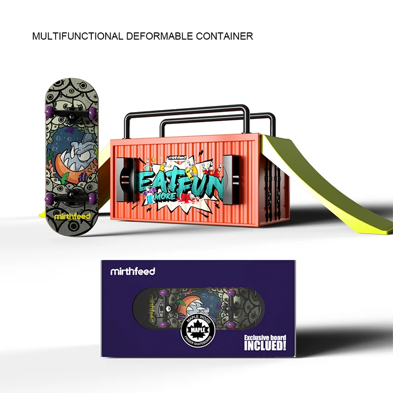 Kids Finger Skateboard Park Ramp Set with Professional Bearings