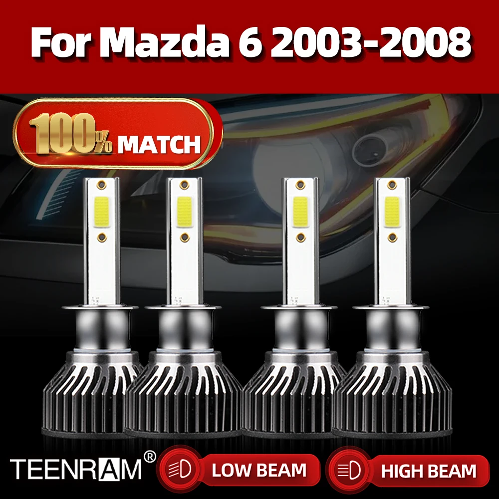 

H1 Canbus Car Led Headlight Bulb 6000K 90W 12V 12000LM Auto Light CSP Chip Headlamp For Mazda 6 2003 2004 2005 2006 2007 2008