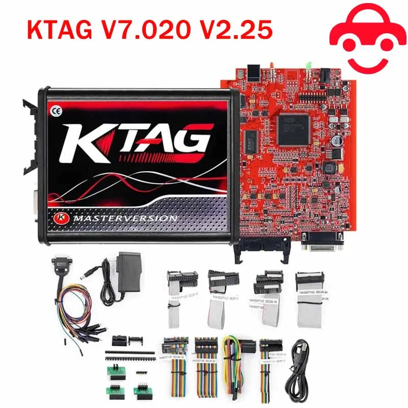 

Программатор KTAG V7.020 V2.25 с Красной печатной платой, красный, Европейский ЭБУ, неограниченные точки, можно подключить к сети через Интернет, KESS V5.017 K-TAG 7,020 OBD2, настройка