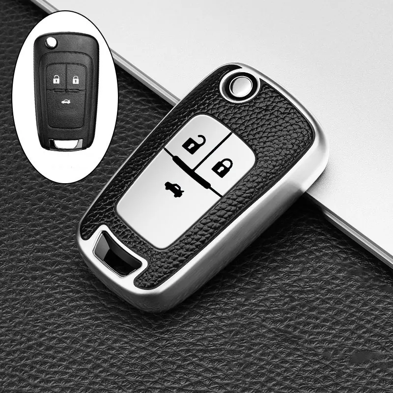 3/4 Buttons TPU Leather Car Key Case Cover Shell Fob For Chevrolet Cruze Aveo Camaro Epica Lova Sail Spark Opel Astra Corsa