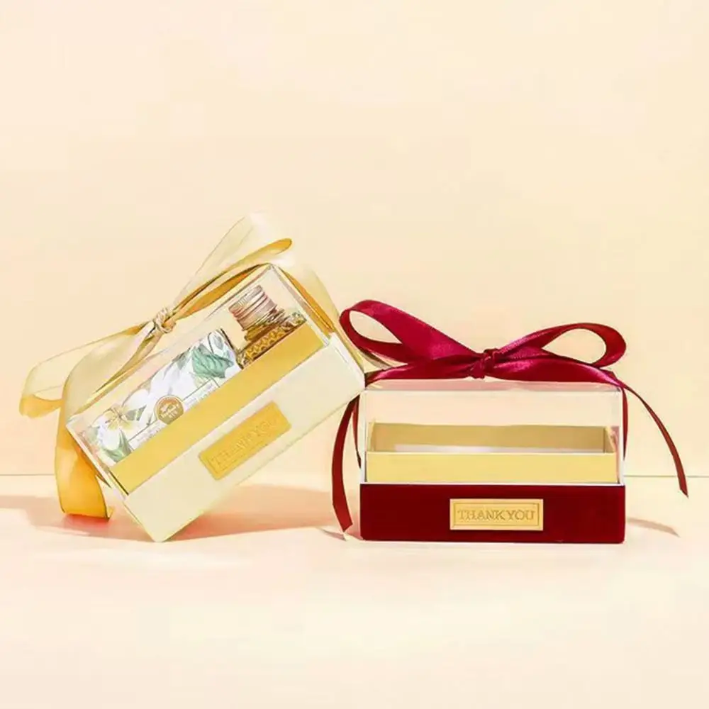 Transparent Wedding Hand Gift Box, Luxury Acrylic Bow Present Container for Valentine's... - SKU THGB1913 - UGI Packaging