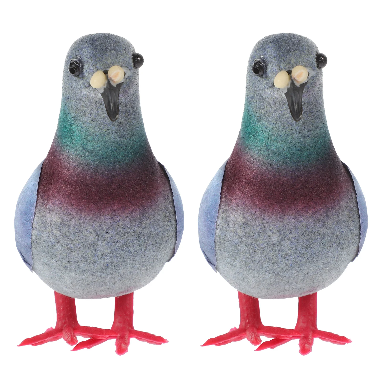 

2 Pcs Foams Dove Ornaments Artificial Bird Garden Doves Small Figurine Pigeons Micro