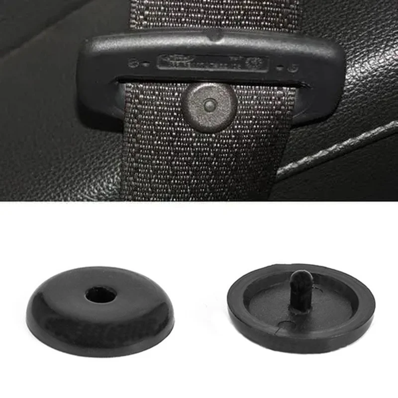Seat Belt Stopper 10 PCS Car Safety Seatbelt Stopper Buckle Automobile Seat Belt Spacing Limit Stop Plastic Anti-slip Button Retainer Car Interior