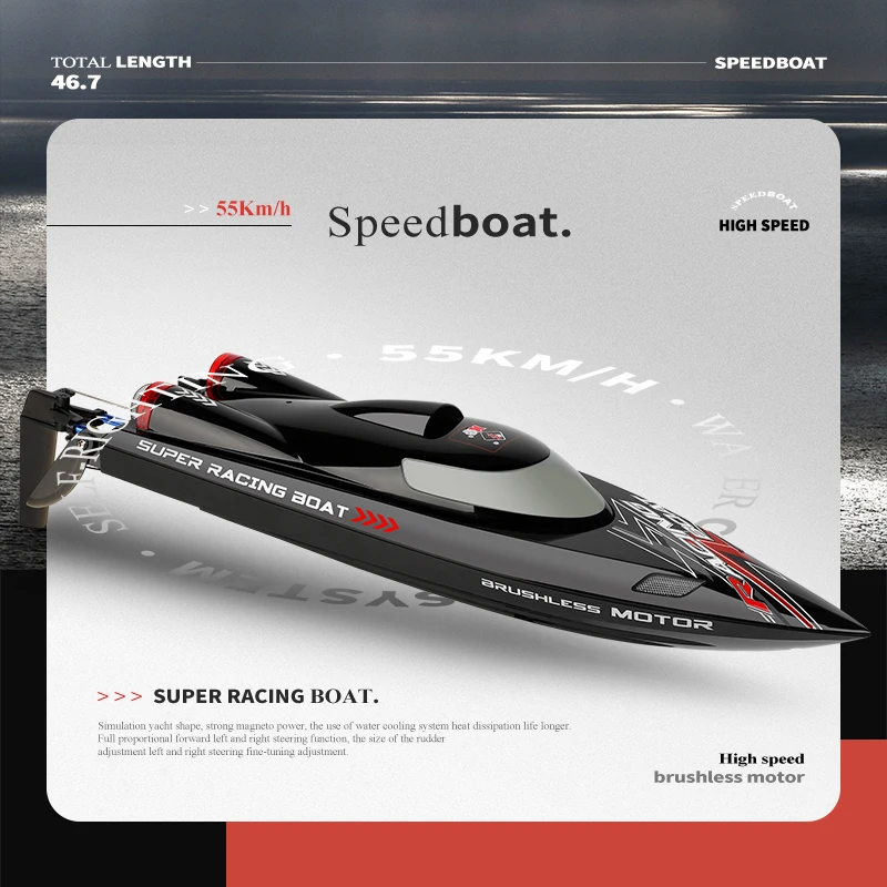 WLtoys WL916 WL915-A RC Boat 2.4Ghz 55KM/H Brushless High Speed Racing Boat Model Remote Control Speedboat Children RC Toys 3 WLtoys WL916 WL915-A RC Boat 2.4Ghz 55KM/H Brushless High Speed Racing Boat Model Remote Control Speedboat Children RC Toys 3