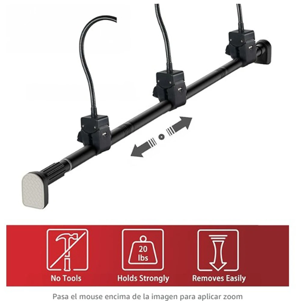 Christmas Decoration Telescopic Hangers Double Door Adjustable Long Hook Stand Front Door Garland String Lights Hook Accessories