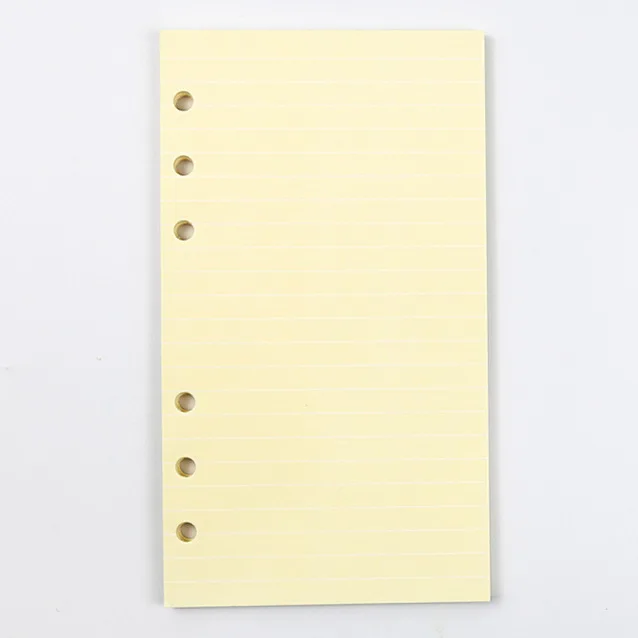Kawaii A5 A6 Loose Leaf Notebook Refill - 40 Sheets of Spiral Binder Index Paper with Line, Grid, and Blank Pages