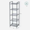 SONGMICS 5-Tier Storage Rack, Bathroom Shelf, Extendable Plant Stand with Adjustable Shelf, for Bathroom, Living Room, Balcony 5