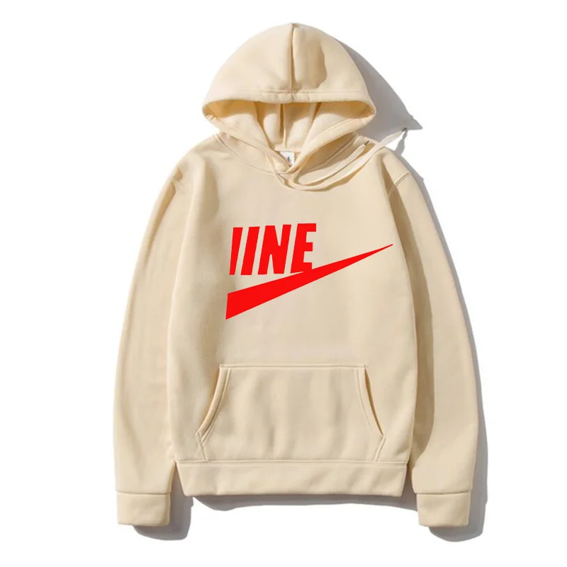 

IINE Letter Printed 2024 Autumn New High-Quality Fleece Fashion Men's Cap Rope Hoodie Casual Track Field Men's Hoodie Tops