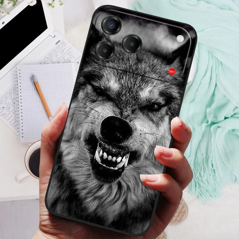 Cat Design Shockproof TPU Silicone Phone Case - Soft Protective Cover with Printing