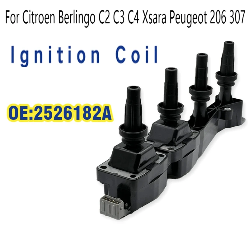 

Auto Engine Ignition Coil For Citroen Berlingo C2 C3 C4 Xsara Peugeot 206 307 597080 597099 9636337880 Accessories Parts