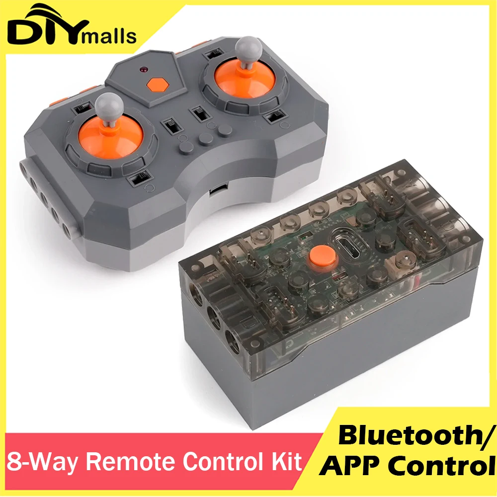 Nouveau Kit de télécommande à 8 voies avec boîtier de batterie au Lithium 6.0, prise en charge du programme Bluetooth/APP, télécommande, blocs de construction MOC, pièces
