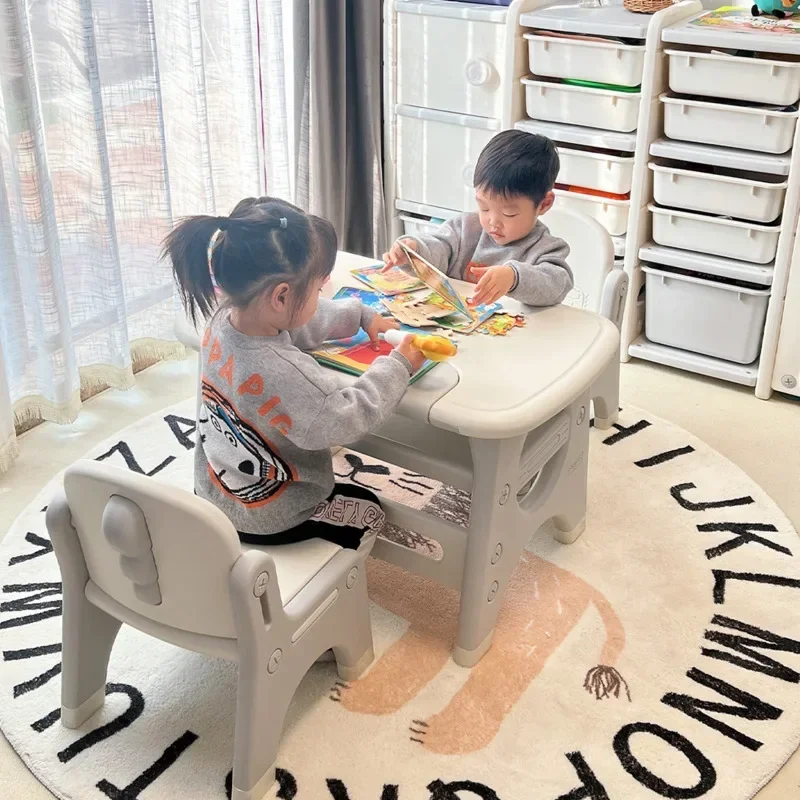 Multi-functional Children's Play Table Adjustable Early Education Desk Durable Reading and Writing Table for Kindergartens