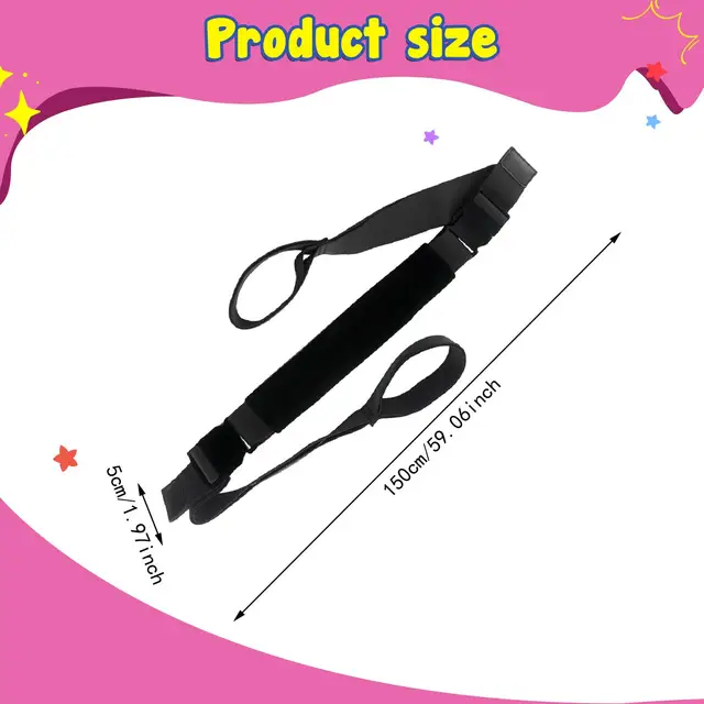 Elastic Yoga Belt Adjustable Stretch Band Pilates Straps Flexibility Trainer for Home Gym Dance Workout