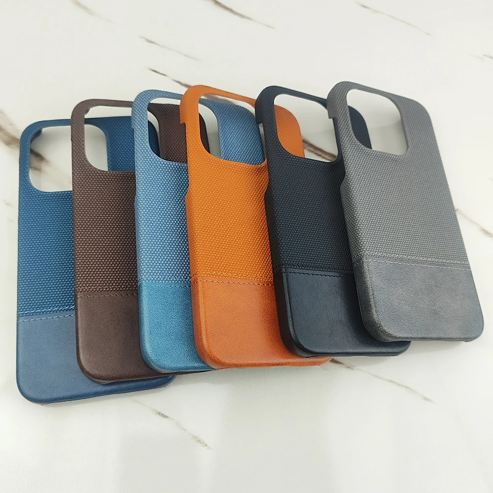 Luxury Matte Cotton Linen Leather Phone Case - Fashionable Shockproof Protective Cover