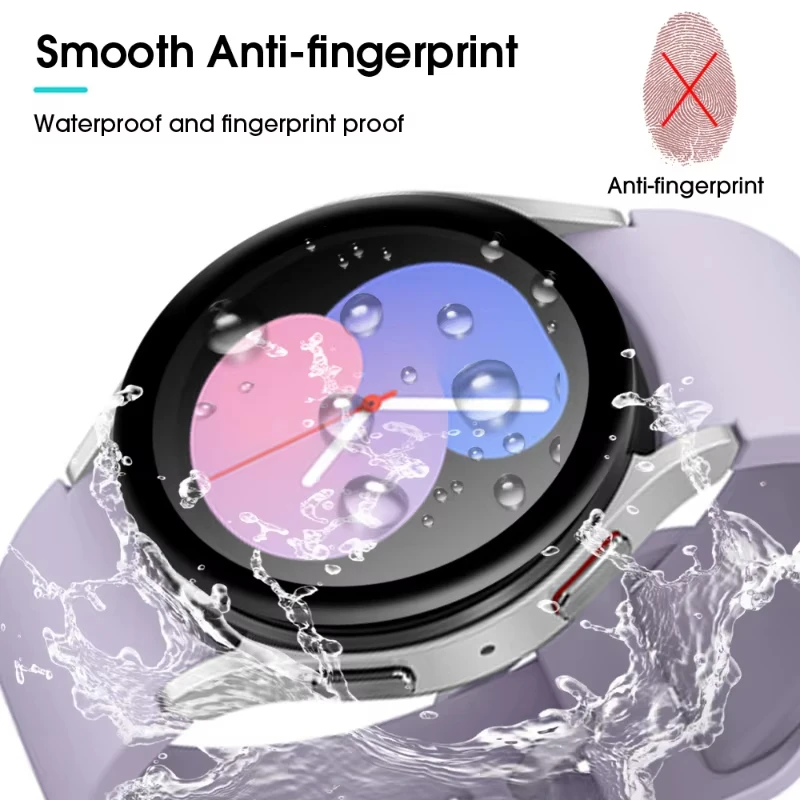 삼성 갤럭시 워치 보호 필름, 갤럭시 5 4 커버, 커브드 소프트 엣지 필름, 40mm, 44mm 스크린 보호대 액세서리