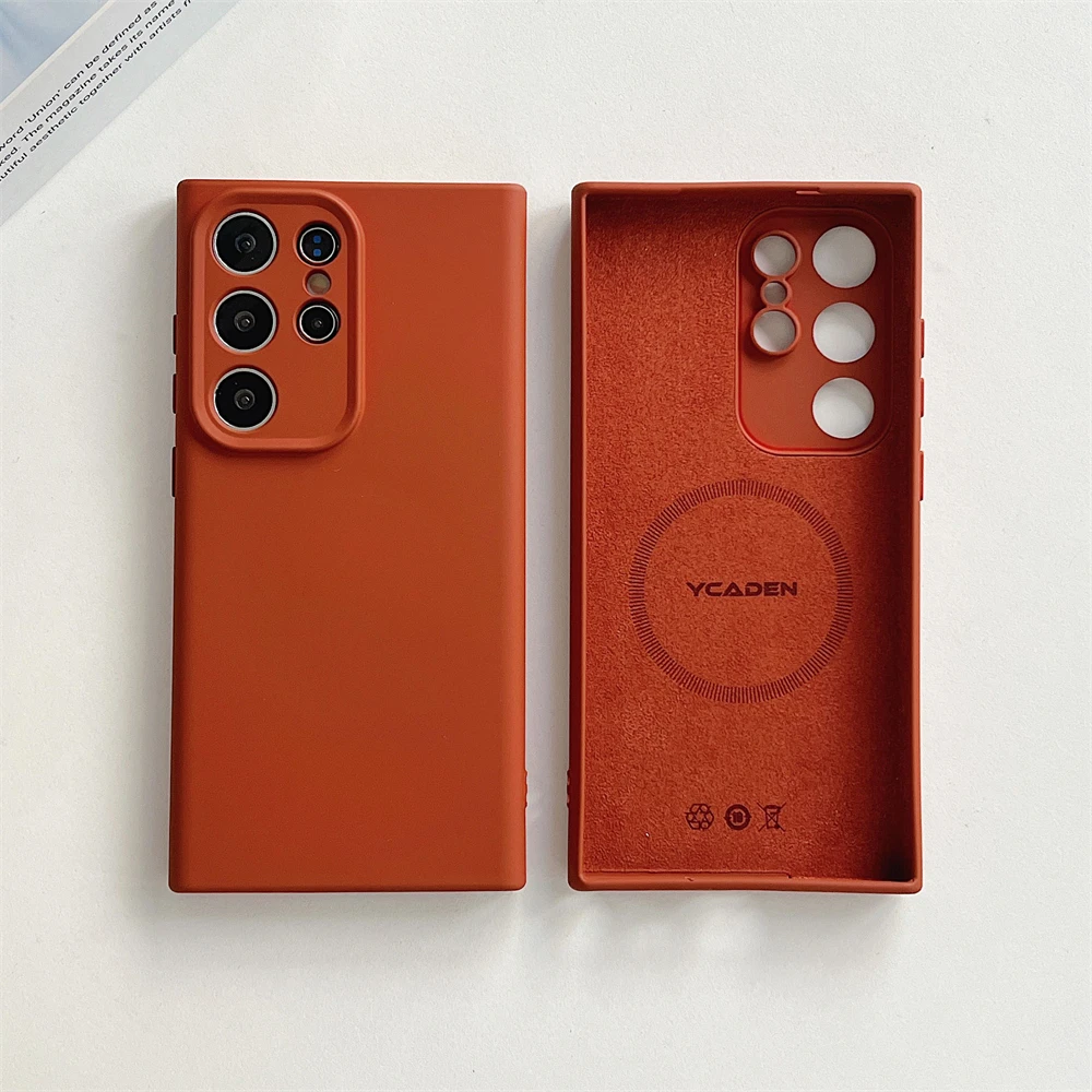 Soft Liquid Silicone Magnetic Shockproof Case with Wireless Charging Support