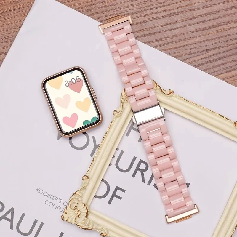 Rainbow Clear Resin Lightweight Wristband Strap Bracelet