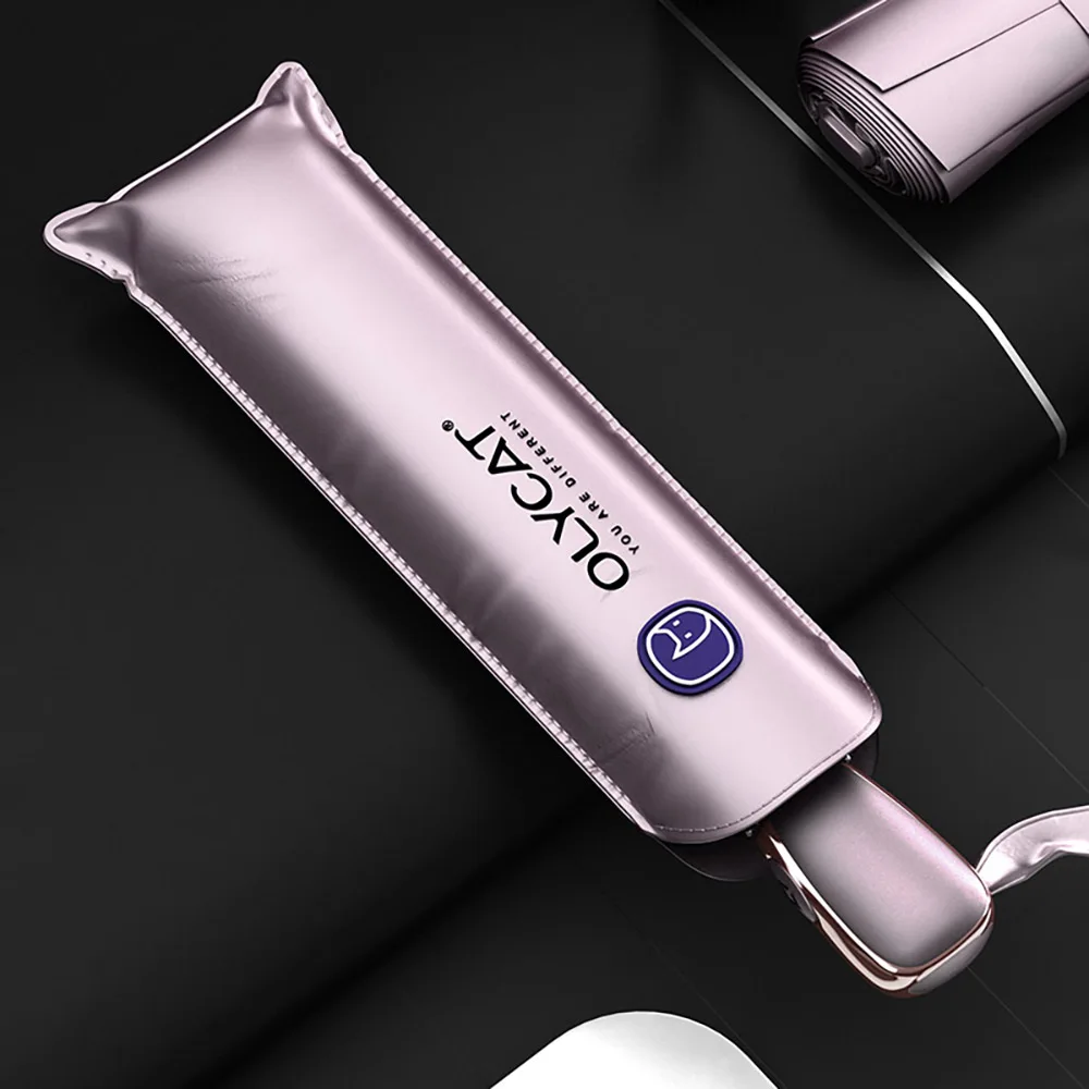 Light Flat Umbrella Innovating Automatic Sun Umbrella Rain Women Anti UV Parasol Portable Folding Clear Umbrellas automatic sun umbrella