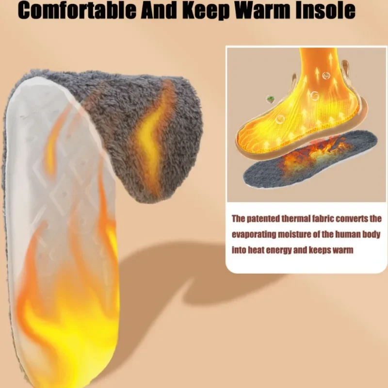 Winter Cuttable Plush Insole Thickening Cotton Shoe Pad Cold Days Warm Massage Insoles Soft Comfortable Cushioning Shoes Cushion