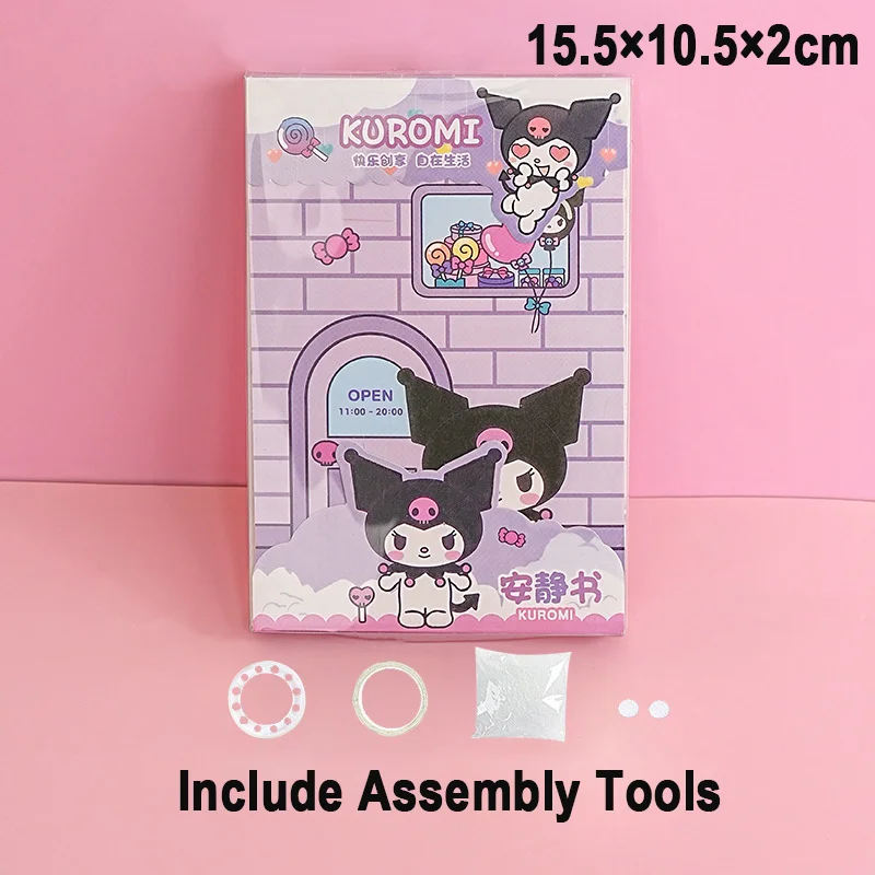 Sanrio Quite Book Kuromi Cinnamoroll Handmade Sticker Funny Montessori Educational Toddler Game For Kids Gift 6
