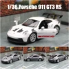 1/36 Porsche 911 GT3 RS Toy Car Model For Children RMZ CiTY Miniature Racing Free Wheels Pull Back Diecast Metal Collection Gift 1