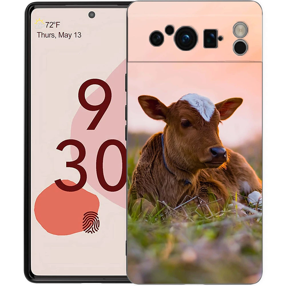 Telefon Fall Abdeckung für Google Pixel/9/8/7/6/7A/6A/Pro Stoßfest Weiche TPU 9/Pro/XL Shell Capas Fundas Nette Highland Kuh Coque Taschen – Detail 7
