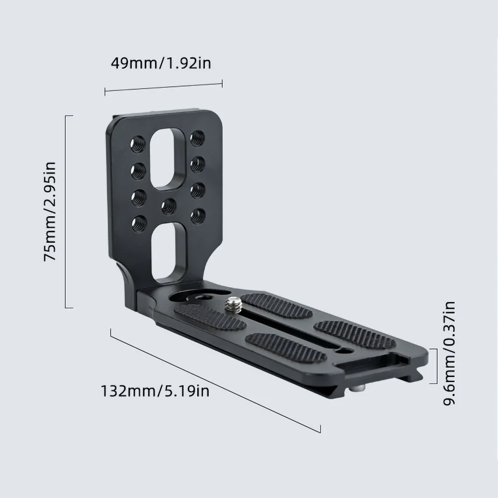 DSLR Camera L Bracket Vertical Horizontal Video Switching Tripod Quick Release Plate Camera Tripod Plate Camera L Plate Camera Base Plate Camera Mount Plate for Canon Nikon Sony