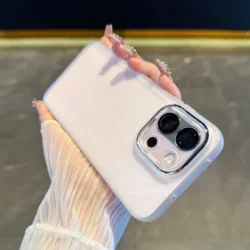 Luxury Soft Silicone TPU Shockproof Bumper Case with Lens Film Back Cover for OnePlus 13s (White)