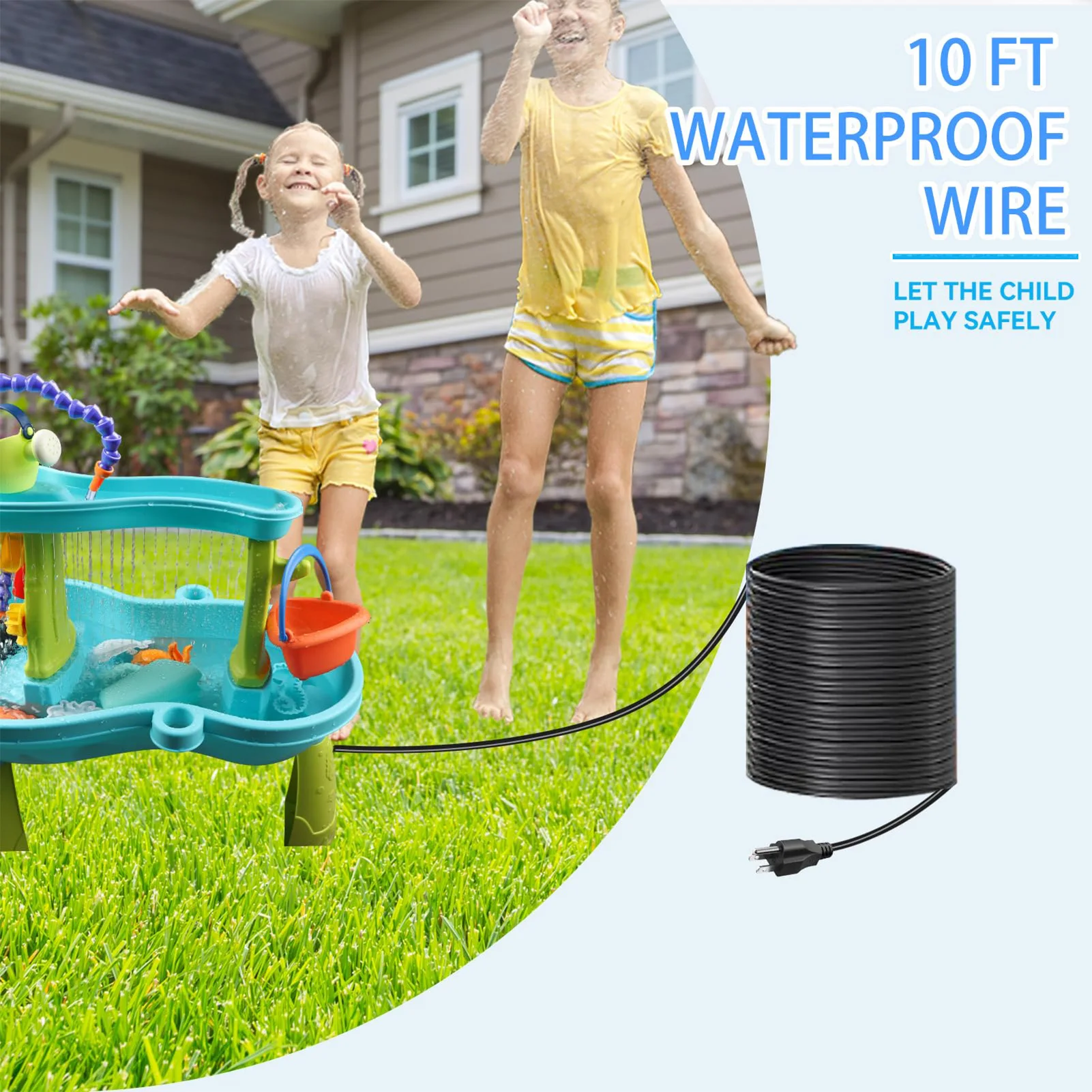 Kids Summer Water Table Pump Summer Outdoor Splash Table Toys for Kids Water Table Accessories SEC88 4