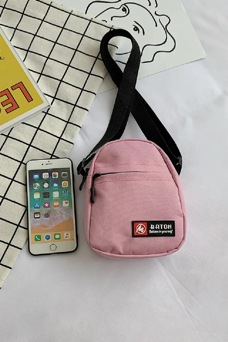 Mobile Canvas Bag Fashion Crossbody Women's Bag Females Student Versatile Small Crossody Bag Outdoor Sports Mini Small Bag