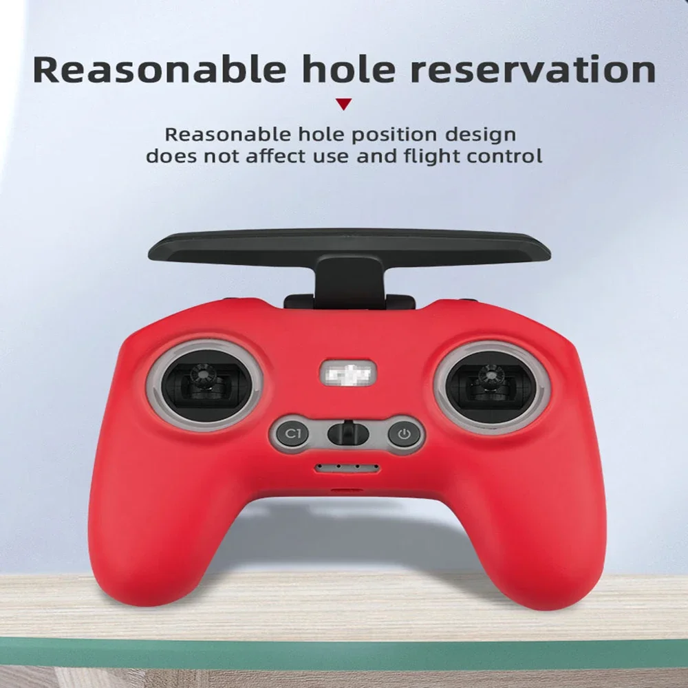 Housse de protection en silicone pour DJI Mini 3 Pro, vue arrière avec ouverture pour batterie et LED