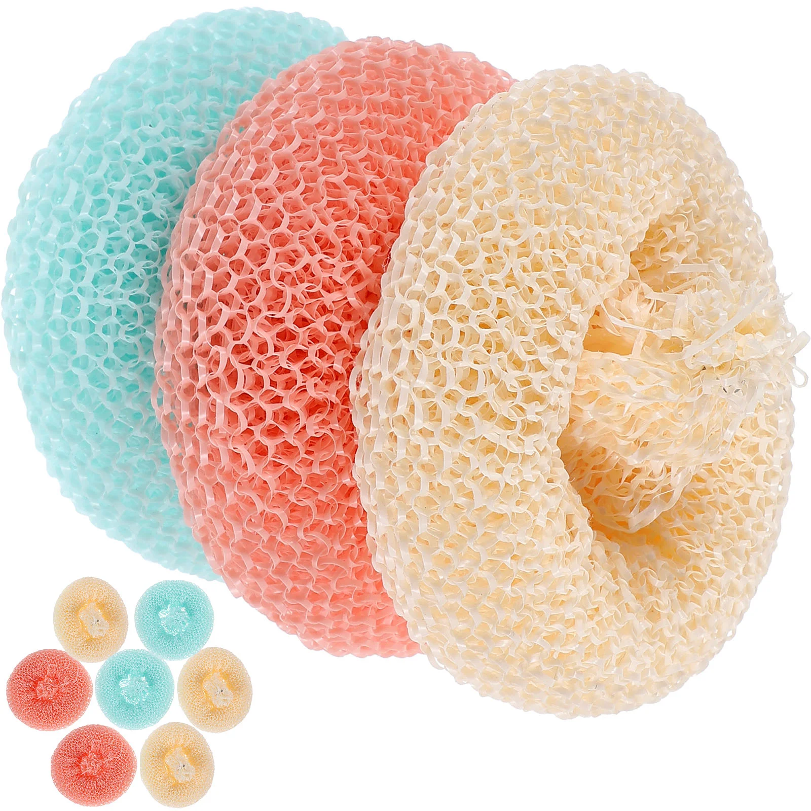 10 Pcs Plant Fiber Dish Scrubbing Pads Scratch Resistant Kitchen Scrub Pads Pot Scouring Pads Non Scratch Dishwashing Scrubbers