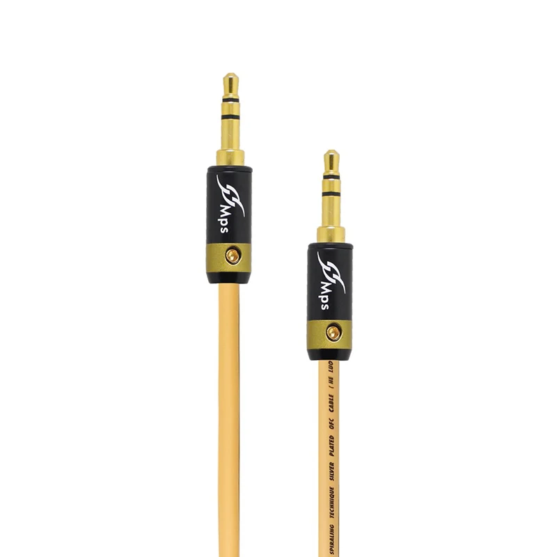 

MPS X-15 Eagle 6N OFC Silver Plated 24K Gold Plated 3.5mm to 3.5mm AUX male to male audio car Headphone Speaker cable
