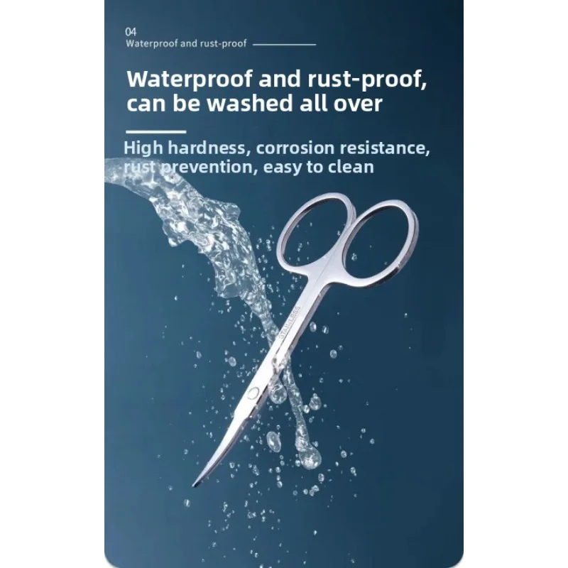 Professional Cuticle Scissors - Precision Stainless Steel Nail Tool for Dead Skin Trimming & Manicure Care, Easy-Grip Design