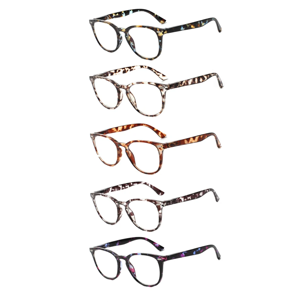 

TUREZING Reading Glasses for Women Men Round HD Lenses Refractive Prescription Glasses Spring Hinges Comfortable Fashion Simple
