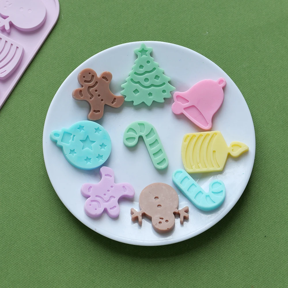 1pc Christmas Chocolate Mold 8-Hole with Various Holiday Shapes, 3D Silicone Candy Mold... - SKU SCM01717 - UGI Packaging