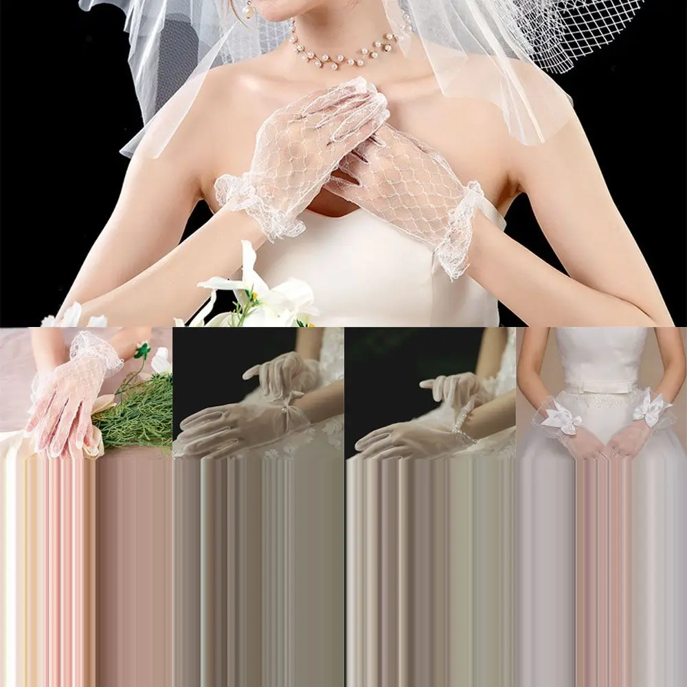 

Party Dress Clothing Accessories Cycling Driving Mittens Bridal Gown Mittens Wedding Bridal Gloves Lace Gloves