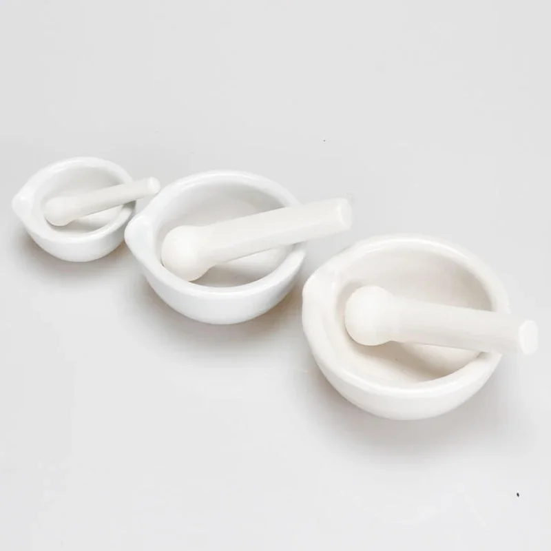Household Ceramic Mortar and Pestle Set Grinding Bowls For Kitchen Spices Teas Garlic Pepper Grinder Mini Herb Mills 4 size