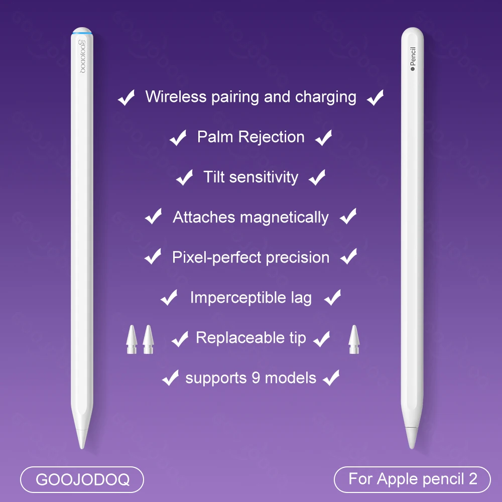 Caneta Stylus Gd13 para Apple Pencil Apple Pencil Ipad Air Air Pro 11 12 Mini Apple Pencil 2ª Geração - Imagem 2