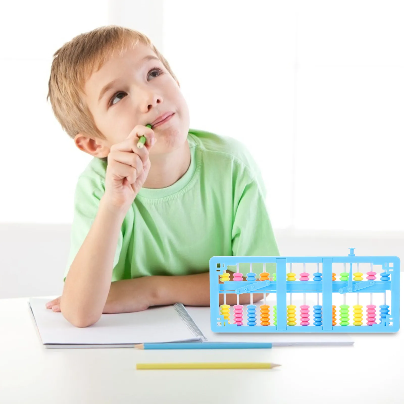 13 자리 다채로운 구슬 플라스틱 주판 어린이 학습 도구 창의적인 산술 계산 계산기 휴대용 내구성 수학