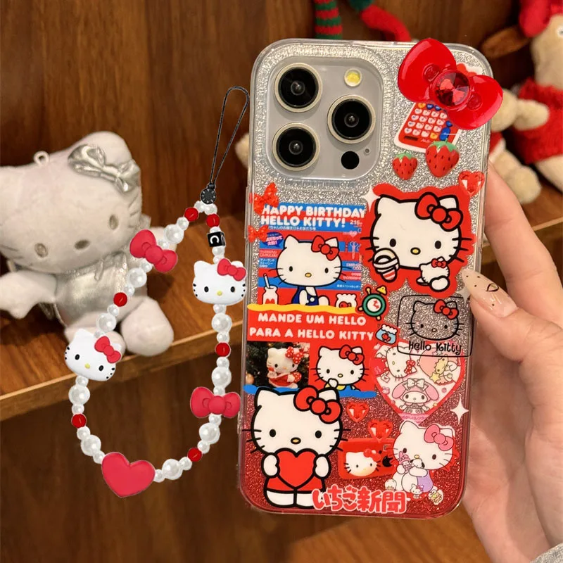 HELLO KITTY スマホケース レッド 新品未使用 ハローキティ iPhone 6/7/8 SE2 SE3 レッド 赤
