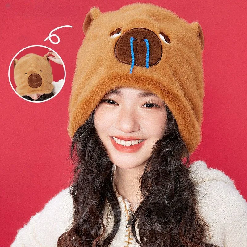 

Kawaii Sanrios Hat Cinnamoroll Accessories Cute Plush Hat Keep Warm Bunny Hat Ears Up Plush Toy for Kids Girl Winter Cap Gift