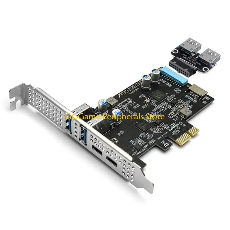 이중 USB 3.2 Gen1 Type C 포트 및 5Gbps 데이터 전송을 제공하는 U55B 효율적인 PCIe 카드
