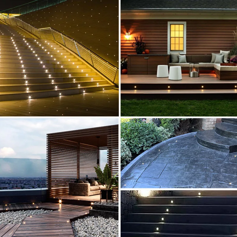 LED Mini Garden Spotlight Wall Light IP67 Waterproof Underground Light for Lawn Patio Yard Walkway Patio Stair Step Deck Lamp 5